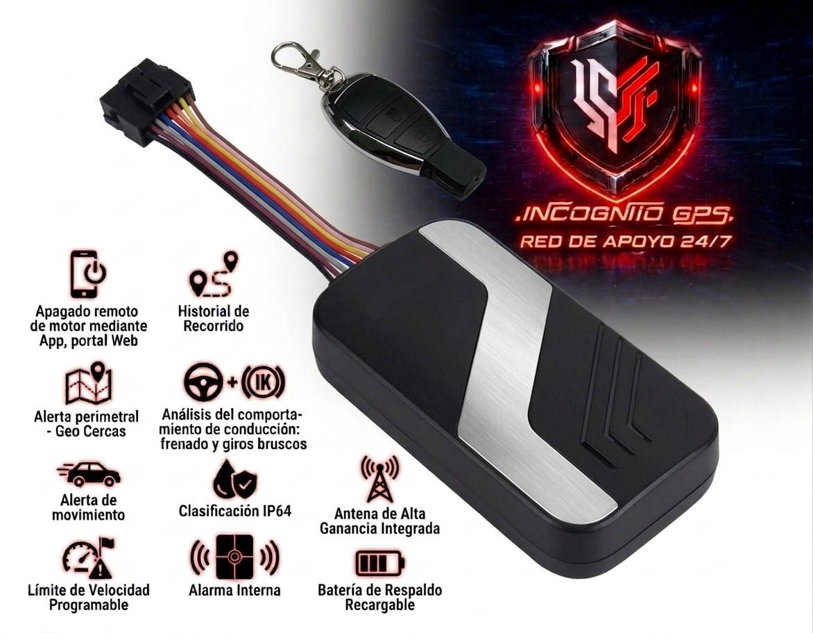 GPS BASIC + ALARMA EXTERNA + CONTROL 1 AÑO DE PLATAFORMA SIN MENSUALIDADES